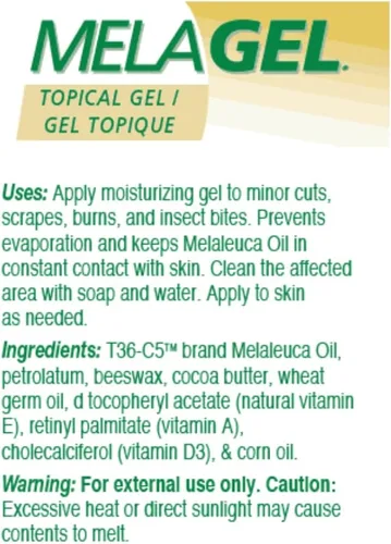 Vista 2 de Melaleuca Balm, tubo de 0.5 onzas, ungüento calmante de aceite de árbol de té para cortes menores, rasguños y picaduras de insectos - Infundido
