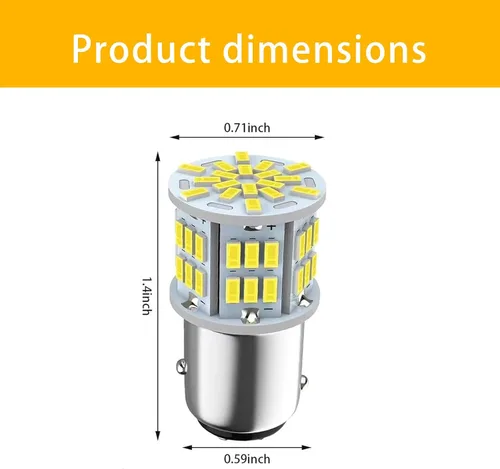 Vista 2 de 2 luces de freno automotrices 1157 de doble contacto, 1157 7528 2357 2057 BAY15D repuesto de bombilla superbrillante, luz trasera de freno de camión
