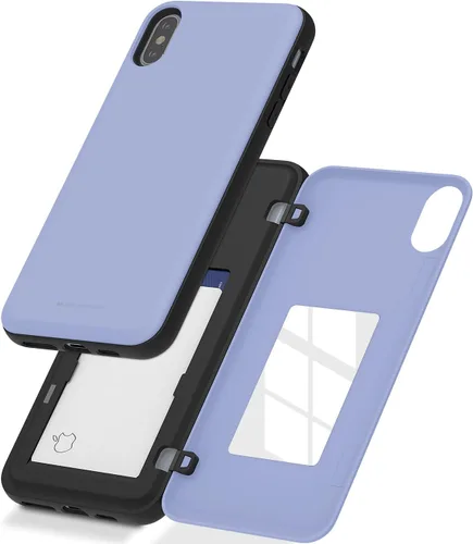 Vista 24 de GOOSPERY Funda para iPhone 8 Plus, iPhone 7 Plus con tarjetero y protector de doble capa, color negro