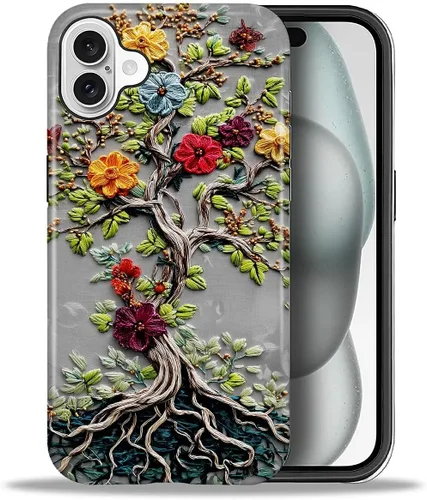 Vista 88 de ZHEGAILIAN Funda para iPhone 11, carcasa dura a prueba de golpes + silicona suave 2 en 1 híbrida, parachoques a prueba de caídas - Vidrio manchado