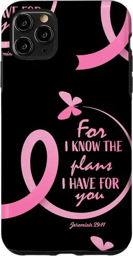 Vista 13 de Breast Cancer Gifts Women Mom Jeremiah 29 11 Butterfly Phone Case for iPhone 17