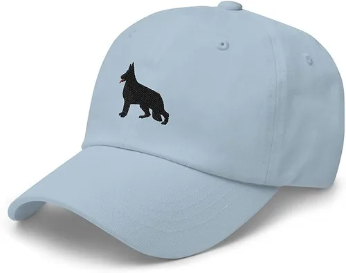 Vista 4 de Perro Pastor Alemán Negro Dueño Bordado Papá Sombrero Gorra Ropa Regalo