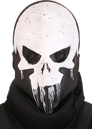 Vista 6 de Disfraz militar de calavera para niño, disfraz de soldado de calavera para niños, Negro