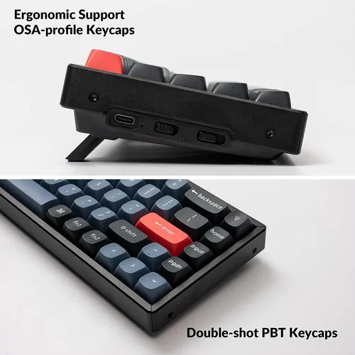 Vista 6 de Keychron K6 Pro QMKVIA Teclado mecánico inalámbrico, marco de aluminio intercambiable en caliente, teclado programable personalizado
