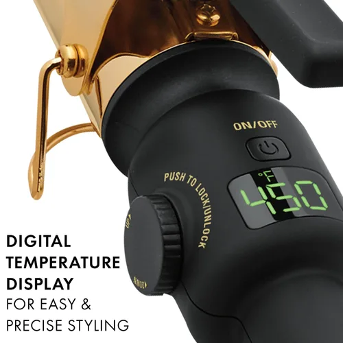 Vista 5 de HOT TOOLS Rizador digital profesional de oro de 24 quilates de 1-1/2 pulgadas, 1 ct.