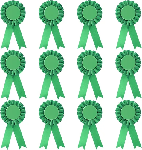 Vista 16 de Cinta de premio en blanco de 12 piezas, premio de premio de 1er lugar, medalla de roseta, cinta de participación de reconocimiento de victoria