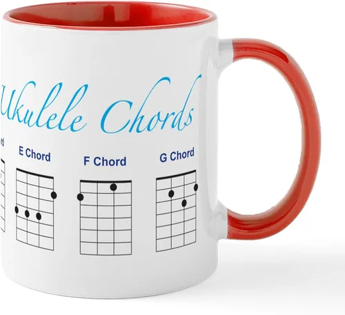 Vista 31 de CafePress Peace Love - Taza de café de cerámica para ukelele (11 oz (11.0 fl oz)