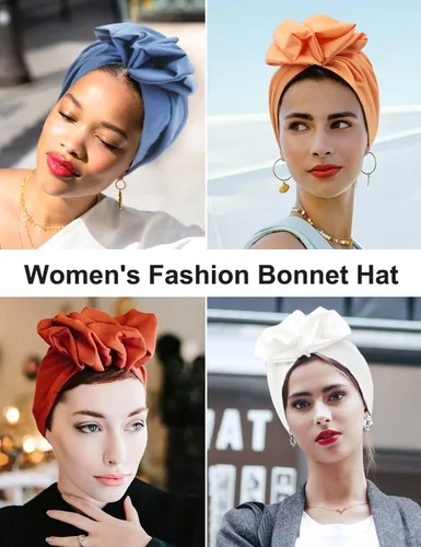 Vista 2 de Turbante africano para mujer, turbantes sólidos para mujer, turbantes y envolturas para la cabeza, sombreros para el cabello para mujer, accesorios