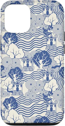 Vista 25 de Blue Pagoda Chinoiserie Pattern Case for iPhone 17