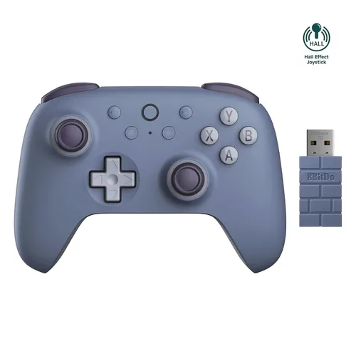 Vista 8 de AKNES 8Bitdo Ultimate 2C Wireless 2.4G Controller for Windows PC and Android, Gamepad with Hall Effect Joysticks and Hall Triggers, 1000Hz Polling