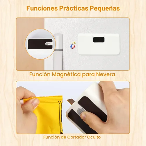 Vista 6 de Mini sellador de bolsas, sellador de bolsas ajustable de 6
