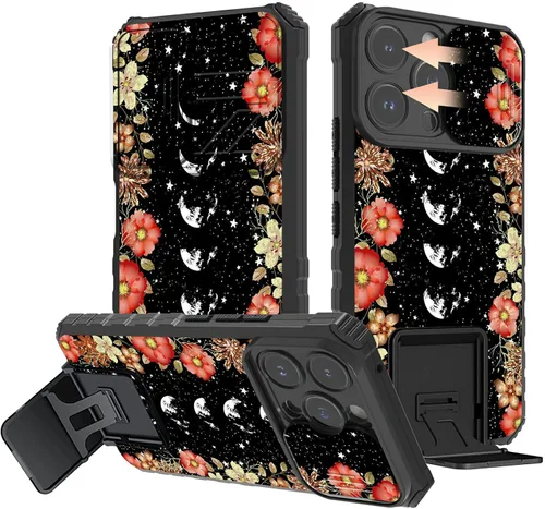 Vista 62 de Rossy Funda para iPhone 14 2022, para iPhone 14 con funda deslizante para cámara deslizante, soporte integrado, doble capa híbrida, a prueba de 1-37