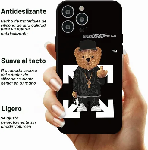 Vista 3 de Funda genial compatible con iPhone 14 Pro Max, diseñada para niños, cubierta de goma de gel de silicona suave estética divertida a prueba de golpes