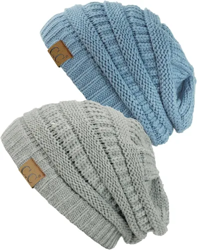 Vista 51 de Gorro a la moda de tejido suave abultado, cálido y elástico de C.C