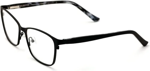 Vista 3 de Gafas de lectura de acero inoxidable de moda para mujer, marco de lente transparente, lector de metal