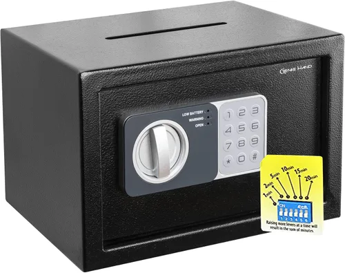 Vista 11 de Genie Hand Caja de seguridad antirobo, apertura controlada con temporizador, bloqueo de clase B, tecnología antirebote y llaves de apertura