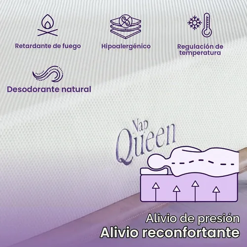 Vista 8 de NapQueen Colchón tamaño Twin de 6 pulgadas, colchón de espuma viscoelástica de carbón de bambú, cama en una caja, blanco