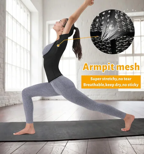 Vista 3 de Chaleco de sauna para mujer, camiseta sin mangas, con cremallera, de compresión, para entrenamiento de cintura
