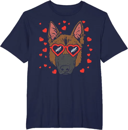 Vista 46 de Camiseta de regalo para perro con cara de pastor alemán, Negro, S