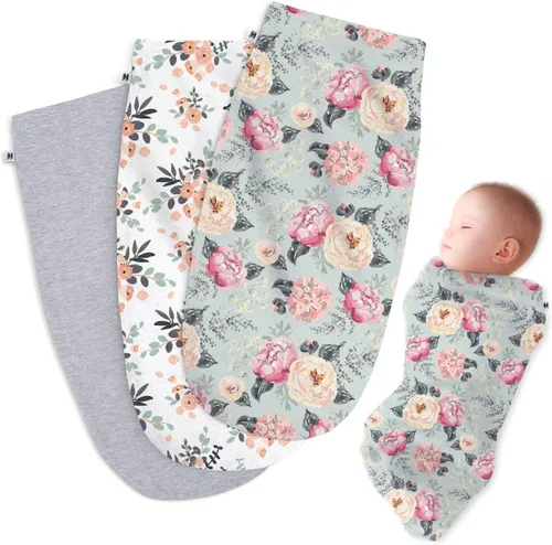 Vista 11 de Henry Hunter - Saco de envolver para bebé, The Simple Swaddle Pañales de algodón elástico suave para recién nacidos Pañales de bebé de 0 a 3