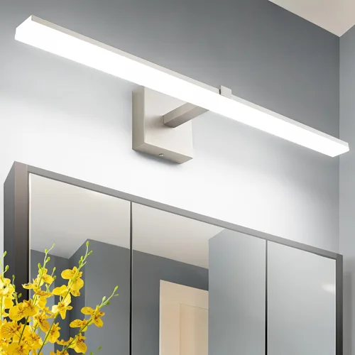 Vista 31 de Luz de tocador de baño negra de 32 pulgadas, LED moderna, 3CCT, regulable, 24 W, luminarias de baño sobre espejo 3000 K/4500 K/6000 K, 3
