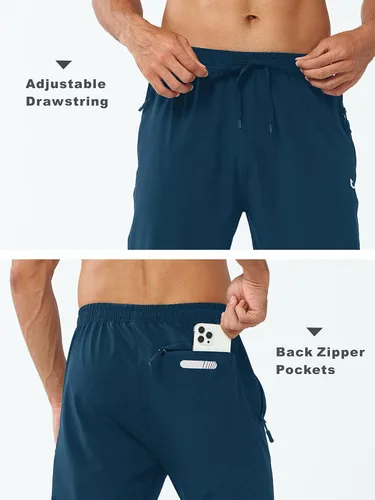 Vista 6 de NORTHYARD Pantalones deportivos para correr para hombre, pantalones de gimnasio ligeros, pantalones de correr con dobladillo abierto