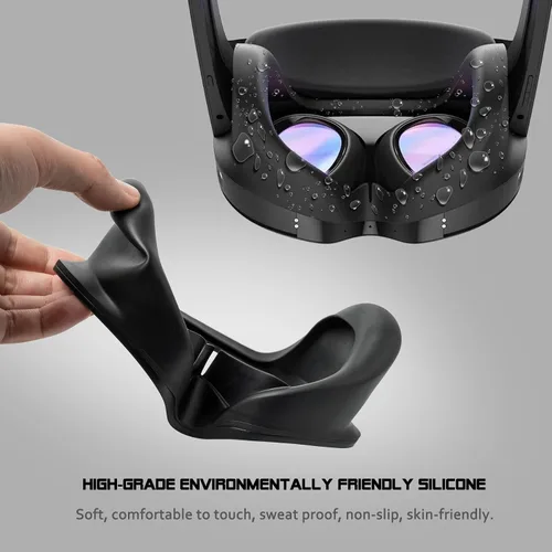 Vista 3 de for Meta Quest Pro Full Light Blocker,Silicone Facial Interface Magnetically attaches for VR Meta Quest Pro Accessories