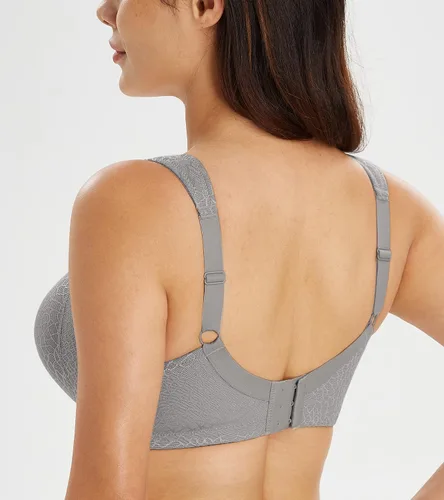 Vista 2 de Lemorosy Brasier reductor sin aros sin relleno para mujer, talla grande, cobertura completa, comodidad y doble soporte