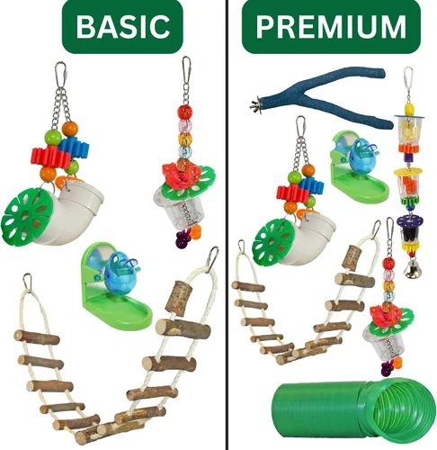 Vista 4 de Juego de mejoras de jaulas – Paquete interactivo de accesorios de jaula de ramas naturales para escalada interactiva – para planeadores de azúcar