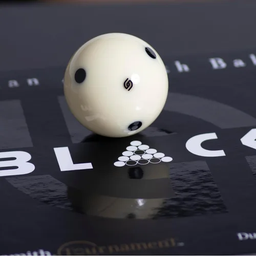 Vista 4 de Aramith Tournament - Bola de billar negra de 2 1/4 pulgadas, 6 puntos negros en una ampolla