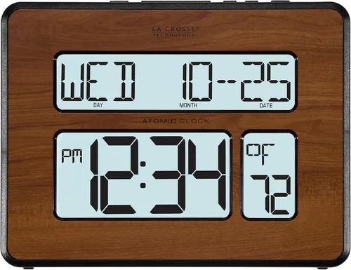 Vista 3 de La Crosse Technology 513-1419BL-WA-INT Reloj con calendario digital completo grande atómico