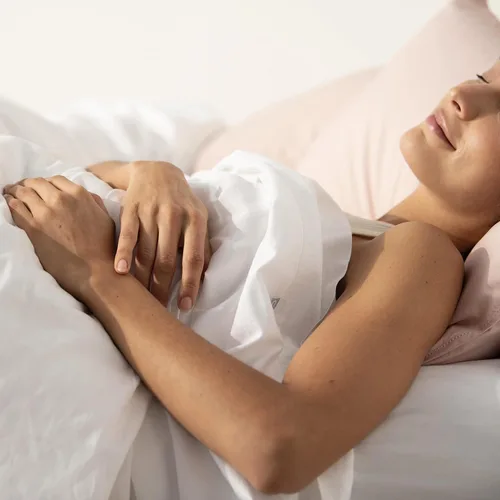 Vista 5 de Casper Sleep - Juego de sábanas de percal para cama individual, color blanco