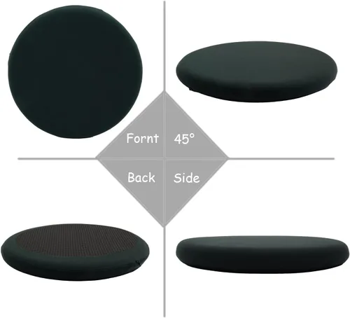 Vista 2 de Cojines redondos extraíbles para silla, almohadillas de espuma viscoelástica, cómodo cojín de asiento antideslizante y transpirable, adecuado