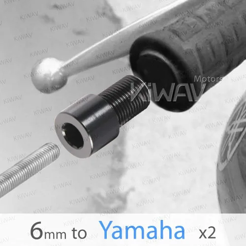 Vista 5 de KiWAV Adaptador de espejo de extremo de barra M16 para Yamaha MT-07 MT-09