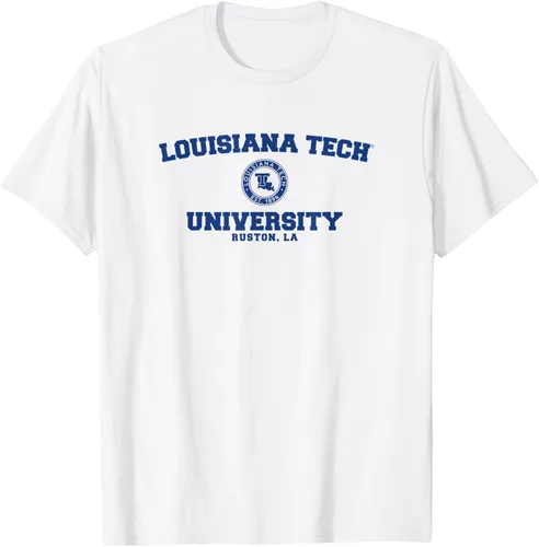 Vista 3 de Camiseta Louisiana Tech Bulldogs Circle Logo, Gris