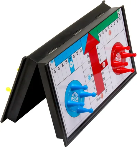 Vista 2 de Amerous Juego de Ludo Go Board plegable de viaje magnético de 10