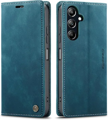 Vista 28 de Funda compatible con Samsung Galaxy A14 con tarjetero y función atril, funda protectora de piel para Galaxy A14 5G de 6.6 pulgadas (negro)