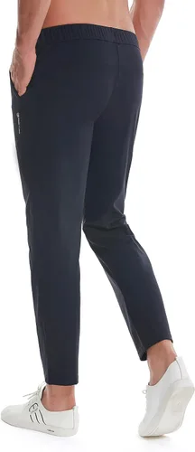 Vista 2 de Pantalones de viaje elásticos para hombre, entrepierna de 27 pulgadas, de secado rápido, ligeros, pantalones deportivos casuales con bolsillos