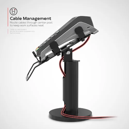 Vista 5 de CTA Digital Soporte universal para lector de tarjetas de crédito, soporte de terminal de lector para estaciones POS Verifone, Ingenico y Pax