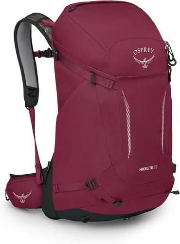 Vista 19 de Osprey Hikelite 32L Mochila ligera para senderismo - Mochila de viaje plegable y duradera con funda para lluvia para hombres y mujeres, Azul Atlas