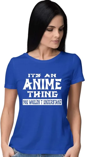 Vista 10 de Go All Out Camiseta con texto en inglés "It's an Anime Thing You Wouldn't Understand" para mujer Athletic Heather