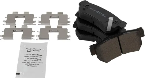 Vista 4 de TRQ Kit de pastillas de freno delanteras y traseras y rotores Kit químico de freno Pastillas de freno Rotor de freno semimetálico compatible