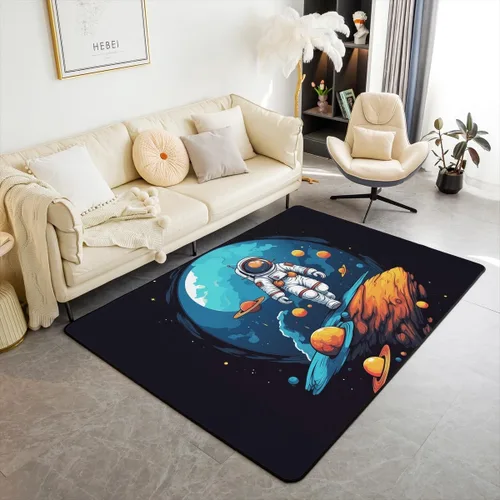 Vista 9 de Erosebridal Alfombra bohemia con estampado de ojos de 3 x 5 pulgadas, alfombra exótica de mariposa azul, estilo bohemio, alfombra decorativa moderna