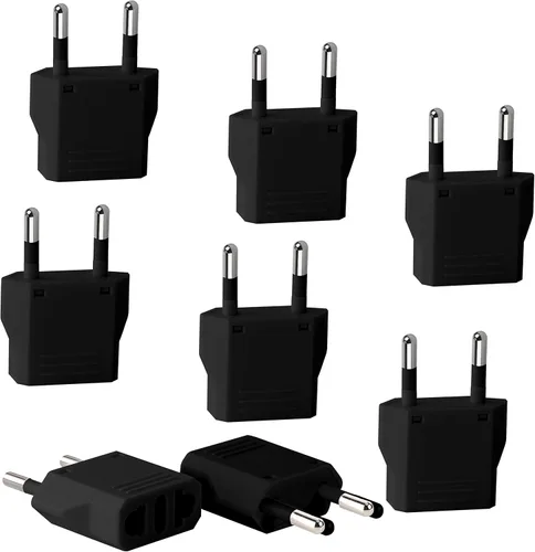 Vista 8 de adaptador de enchufe de salida estadounidense a europea, 8