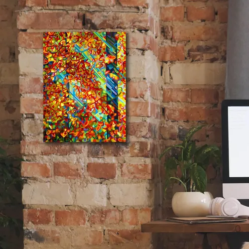 Vista 5 de Epic Graffiti 'Beaming' de Mandy Budan, arte de pared en lienzo, 12 x 16 pulgadas