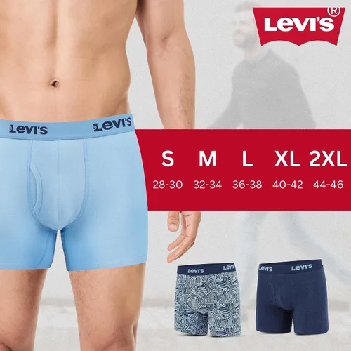 Vista 6 de Levi's Calzoncillos tipo bóxer para hombre, algodón elástico transpirable para hombre, paquete de 3