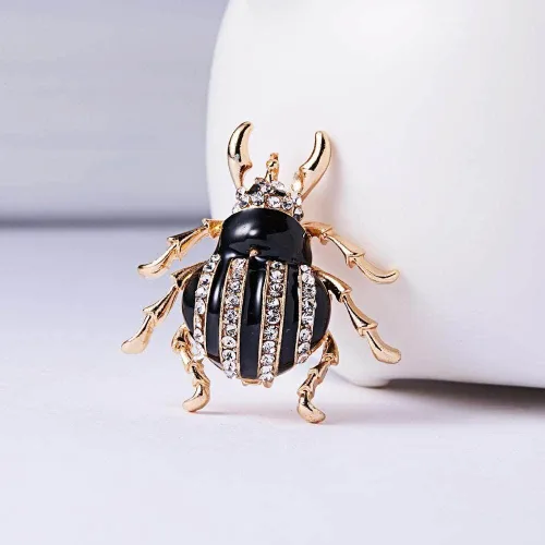 Vista 5 de Broche de escarabajos Broches de moda Scorpion Cicada Ladybug Bufanda Broche de Clip Ramo de Animales Traje de Ropa Accesorios Duraderos Procesados