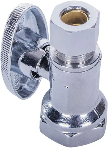 Vista 4 de Midline Valve 82138QS-OM Válvula de parada de suministro de agua con rueda de un cuarto de giro; diseño de una pieza; cierre recto para inodoro