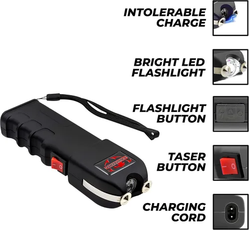 Vista 2 de FIGHTSENSE Havey Duty - Pistola aturdidora con linterna para mujer, defensa personal, antiagarre