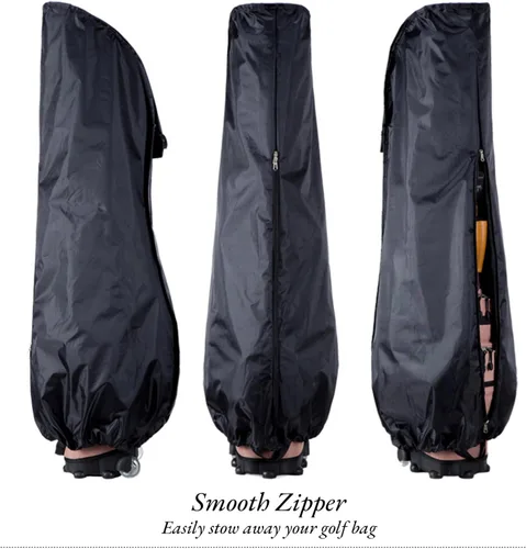 Vista 4 de Funda de lluvia para bolsa de golf, duradera, a prueba de polvo, equipo impermeable para viajes, bolsa de golf, capucha de lluvia de 50.4 pulgadas